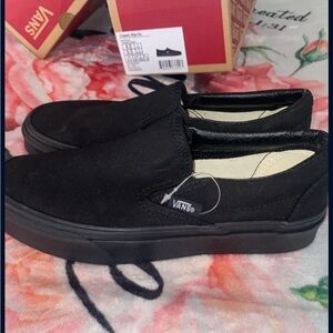 Vans Classic Black Canvas Slip-Ons